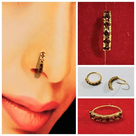Stunning Nose Ring In Pure Gold Etsy