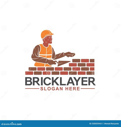 Brick Layer Mason Masonry Worker Retro Vector Illustration