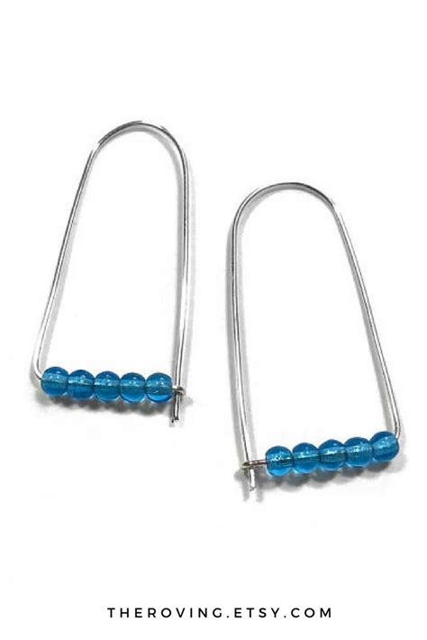 Light Blue Earring Modern Jewelry T For Her Bead Jewelry Etsy Earrings Handmade Colorful