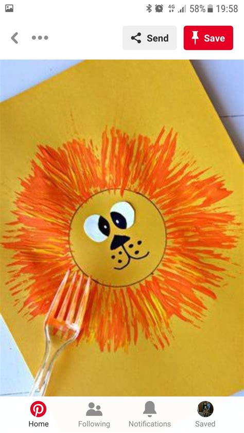 Pin By Gulbano Abubakar On Activities For Kids Fork Crafts Lion