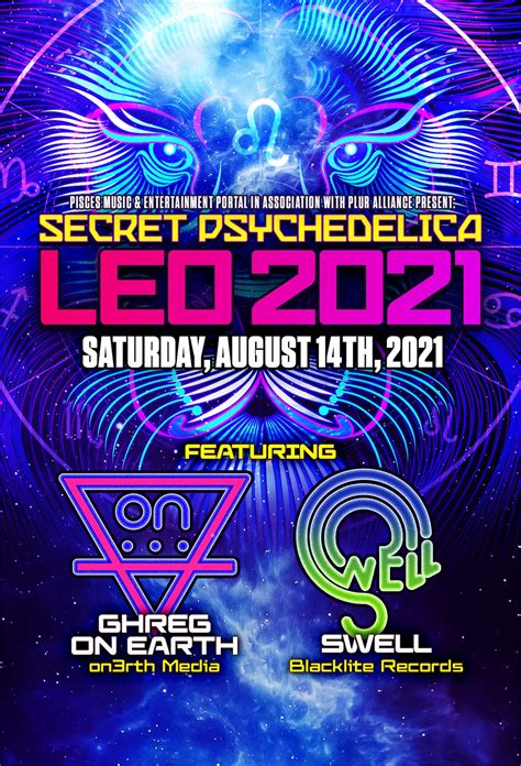 Dna Lounge Secret Psychedelica Leo 2021 14 Aug 2021 Sat