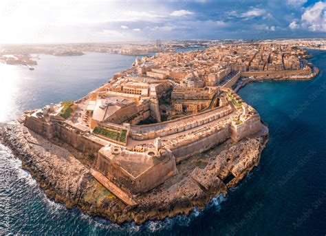 Fort St Elmo Valletta Malta Aerial View Valletta Is The