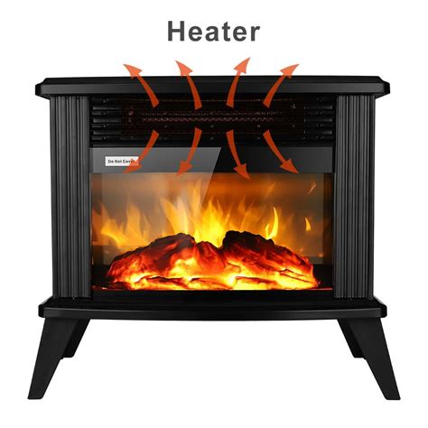 Ktaxon 1500w Portable Infrared Electric Fireplace Heater Black