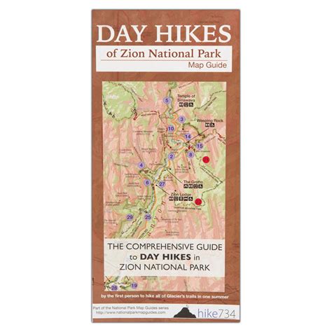 Day Hikes Of Zion National Park Map Guide Zion National Park Forever