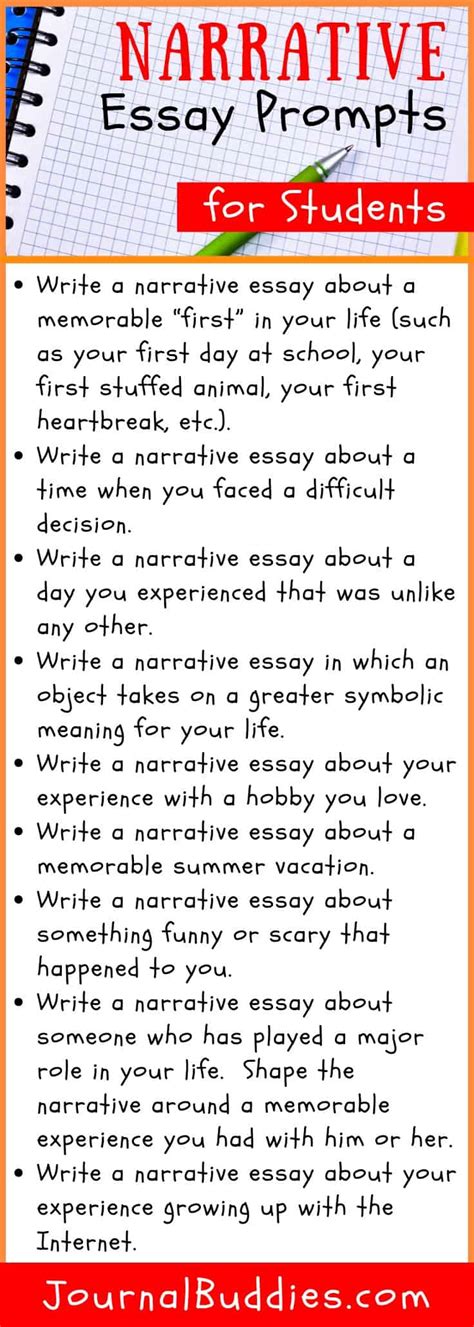 Narrative Essay Writing Ideas For Students