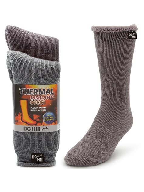 Mens Non Elastic Brushed Thermal Socks Winter Warm Walking Work Boots 3