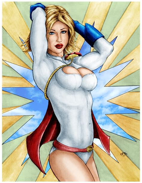powergirl 4 print in david bancroft s prints 8 5x11 black and white color comic art gallery room