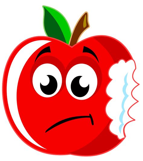 Sad Bitten Apple Clipart Free Download Transparent Png Creazilla