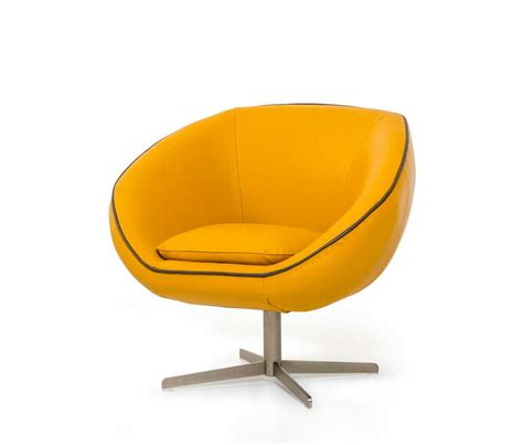 Modern Yellow Eco Leather Lounge Chair Vg76 Accent Seating