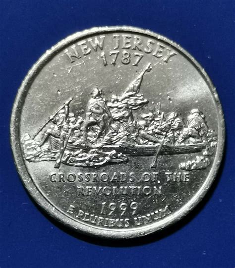 Usa Quarter Dollar 1999 New Jersey 1787 Crossroads Of The Revolution Ebay