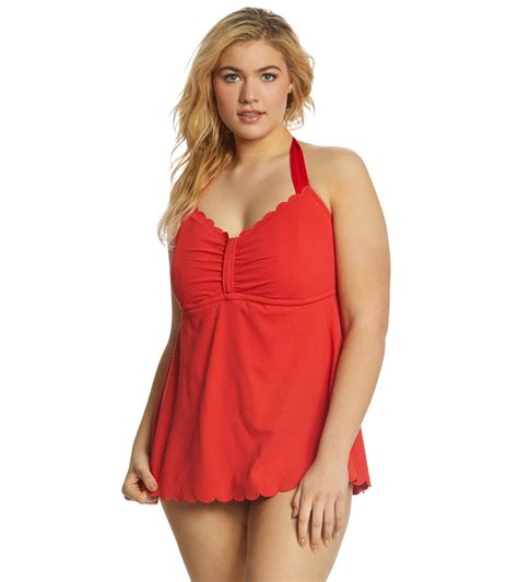 Jessica Simpson Plus Size Under The Sea Retro One Piece Swimsuit At Free Shipping