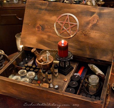 The Spell Caster Witches Apothecary Trunk Of Magick Enchanted Witchery Spell Trunk Altar