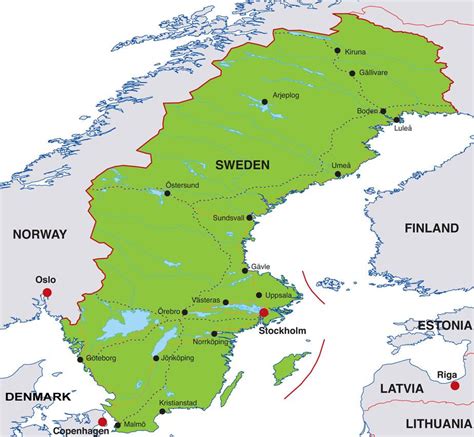 Capital Of Sweden Map Capital City Of Sweden Map Södermanland And