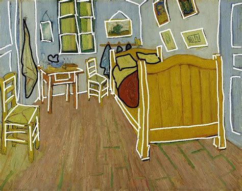 A Closer Look At Bedroom In Arles By Vincent Van Gogh Bedroom In