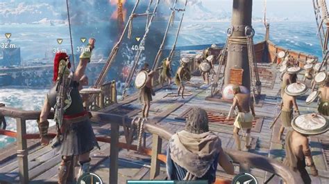 Assassin S Creed Odyssey Free Roam Combat Naval Gameplay Youtube