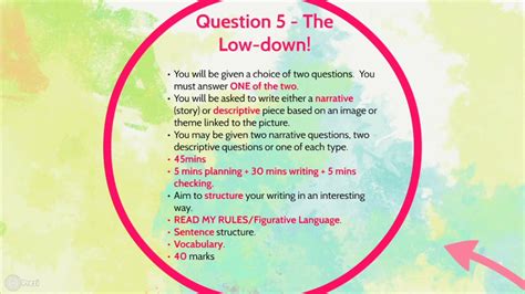 Solving previous year question paper can help you understand your strengths and weakness in the subject. AQA GCSE English Language Paper 1 Question 5 (2017 onwards ...