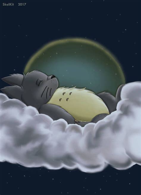 Sleeping Totoro By Skelkit Totoro Totoro Art Studio Ghibli Art