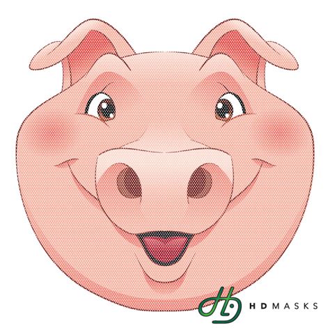 Pig Face Peppa Pig Card Face Mask By Star Cutouts Ltd Amazon Clipart