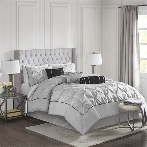 Madison Park Laurel Comforter Set King Grey