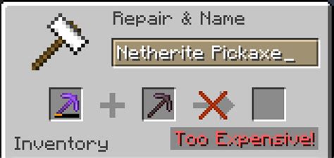 Wanted To Repair My Netherite Pickaxe Says Its Too Expensive Any