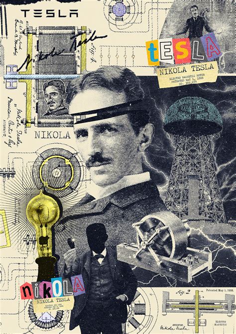 Nikola Tesla Collage Artwork On Behance