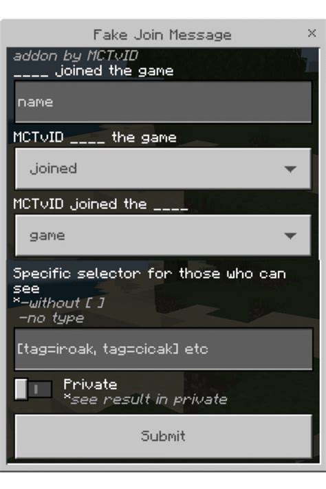 Fake Chat Fake Join Addon Mcpe Minecraft