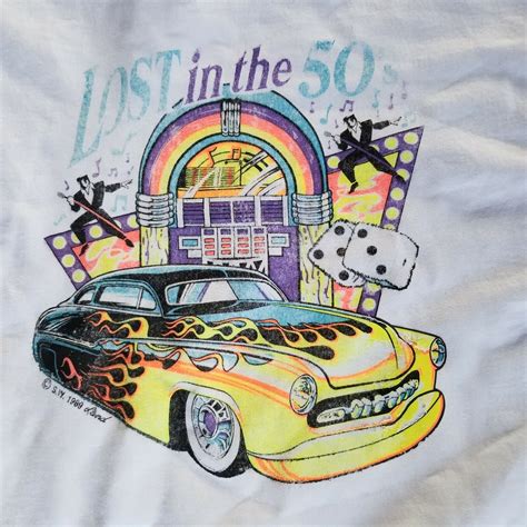 Vintage 1989 Lost In The 50s Hot Rod Las Vegas Sweats Gem
