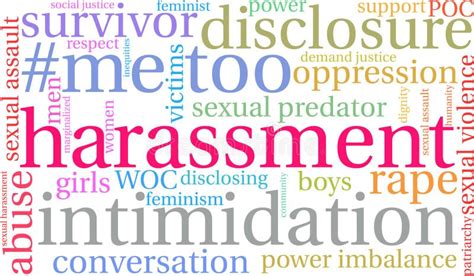 Harassment Word Cloud Stock Vector Illustration Of Sexual 105410368