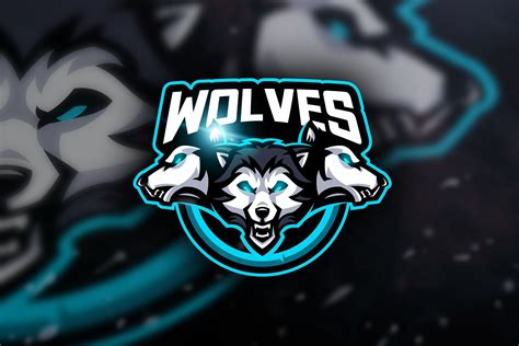 Wolves Mascot And Esport Logo Game Logo Design Mascot Logo Design
