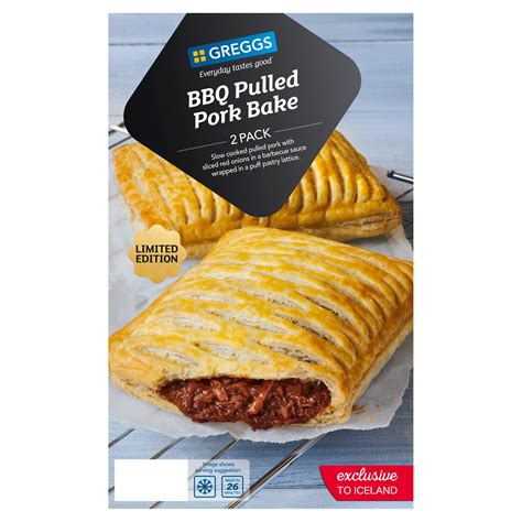 Greggs Limited Edition 2 Bbq Pulled Pork Bakes 310g Greggs Iceland