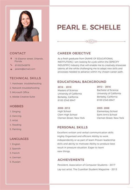 high school graduate resume templates