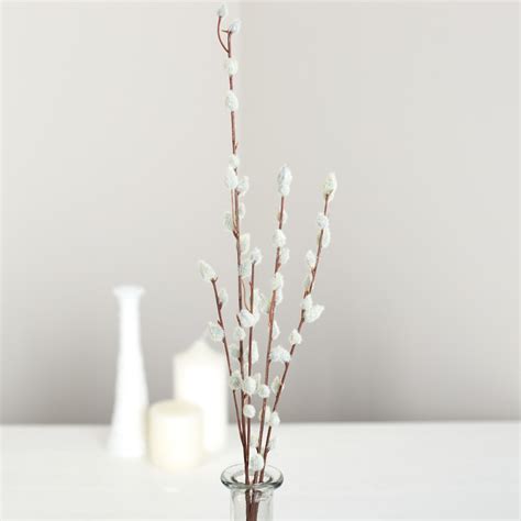 artificial pussy willow spray new florals new items factory direct craft