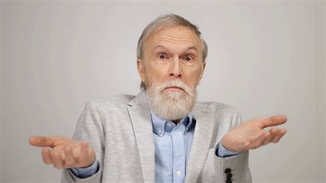 Portrait Of Confused Old Man Shrugging Stock Footage Sbv 346480299