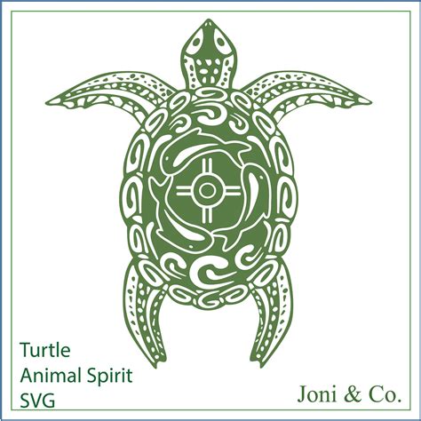 Turtle Svg Native American Turtle Spirit Animal Totem Etsy Canada