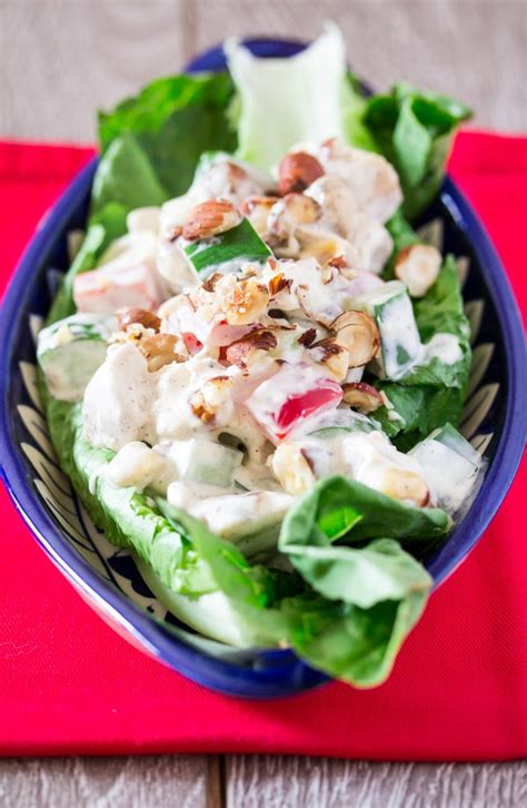 This creamy garlic chicken recipe is the ultimate easy comfort food! Creamy Chicken Hazelnut Salad