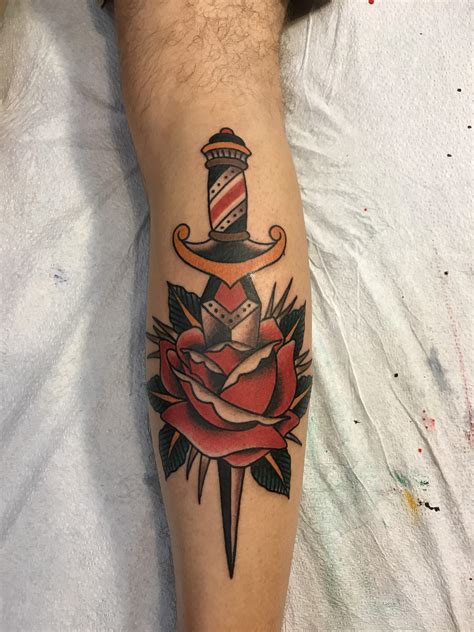 Watercolour rose tattoo courtesy of olive at briar rose studio in london, uk. Dagger and rose done by Mike at American Electric Tattoo ...