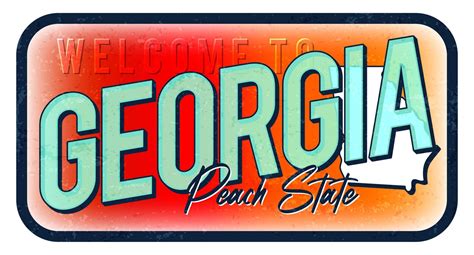 Welcome To Georgia Vintage Rusty Metal Sign Vector Illustration Vector
