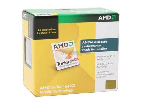 Amd Turion 64 X2 Tl 50 16 Ghz Socket S1 31w Tmdtl50ctwof Processor
