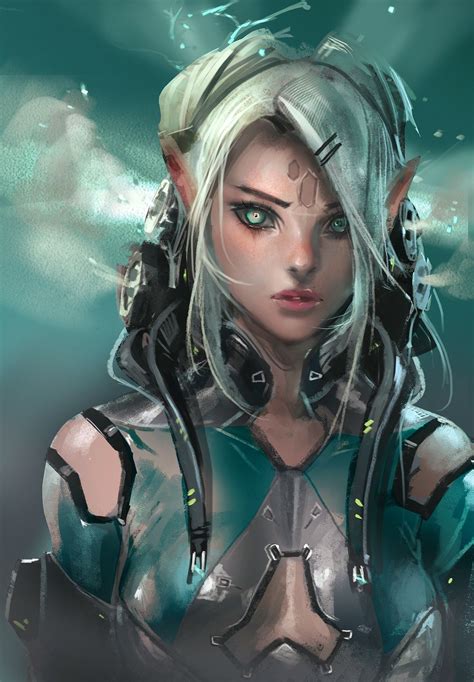 Pin By Kenneth Tanon On Sci Fi Rpg Elf Art Cyberpunk Art Sakimichan Art