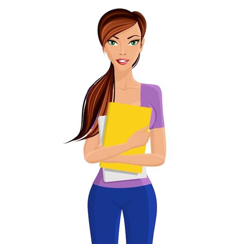 A Female Student Vector Free Download
