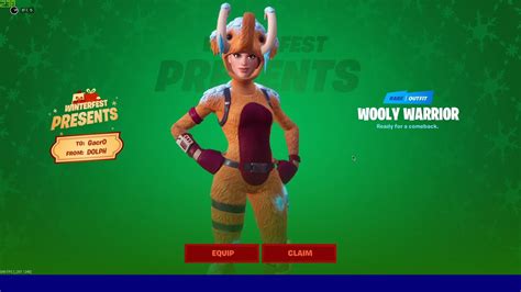 There can be a few glitches so sometimes this will not work correctly. Fortnite FREE Winterfest SKINS (WOOLY WARRIOR & LT ...