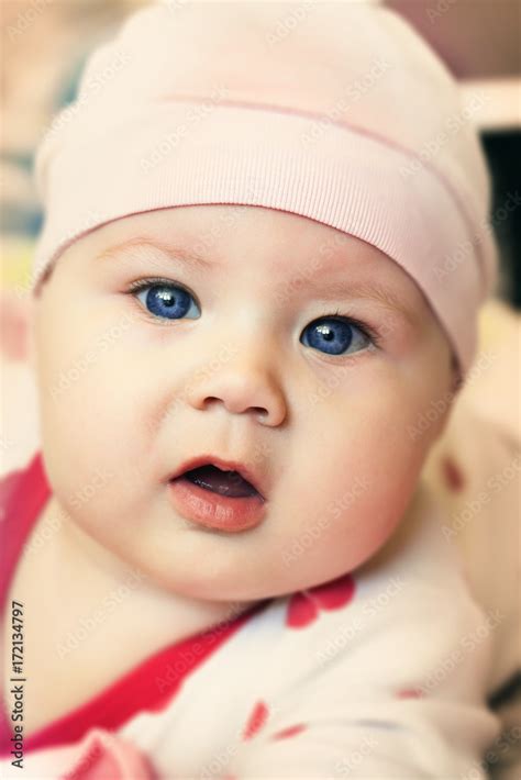 Portrait Of A Little Baby Close Up Stock Foto Adobe Stock