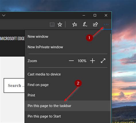 Microsoft Edge How To Pin Any Website Or Web Page To Windows 10