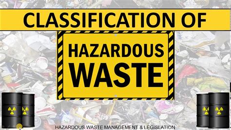 Classification Of Hazardous Waste YouTube