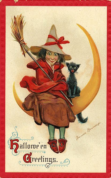 Lot Antique Vintage Postcard Halloween