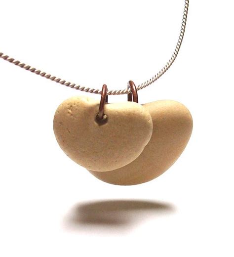 Echoes Of Love Genuine Drilled Beach Stones Sloping Heart Etsy