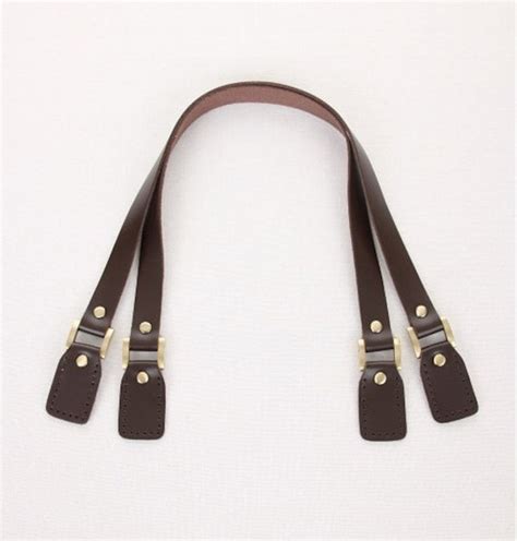 Items Similar To 62cm Genuine Leather Purse Handles Dark Brown With