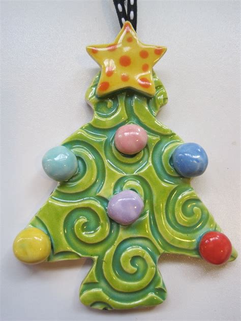 Whimsical Christmas Tree Ceramic Ornament