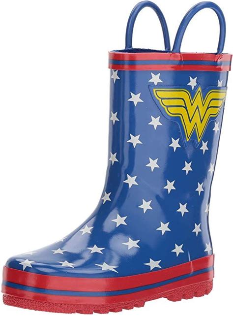 Girls Wonder Woman Rain Boots Toddlerlittle Kid Blue Womens Rain