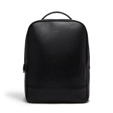 Black Unisex Vegan Laptop Backpack By Brand X